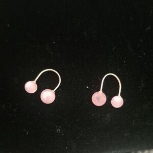 Elegant Pink Gold Earrings